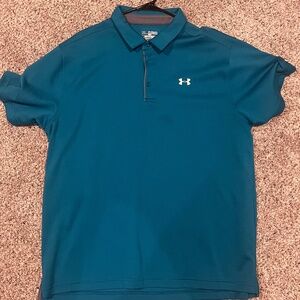 Men's Teal Under Armour Polo